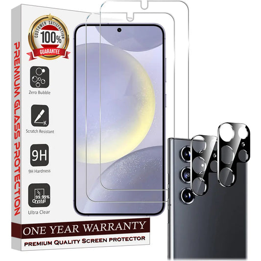 Entronix Case Screen Protector Bundle with Camera Cover for Samsung Galaxy S22 Ultra Clear Built Anti Scratch, Bubble Free Easy Install,2 PACK - Entro Retail