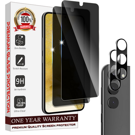 Entronix Case Privacy Screen Protector for Samsung Galaxy S23 Plus with Camera Lens [2+2], Anti-Spy Tempered Film - Entro Retail