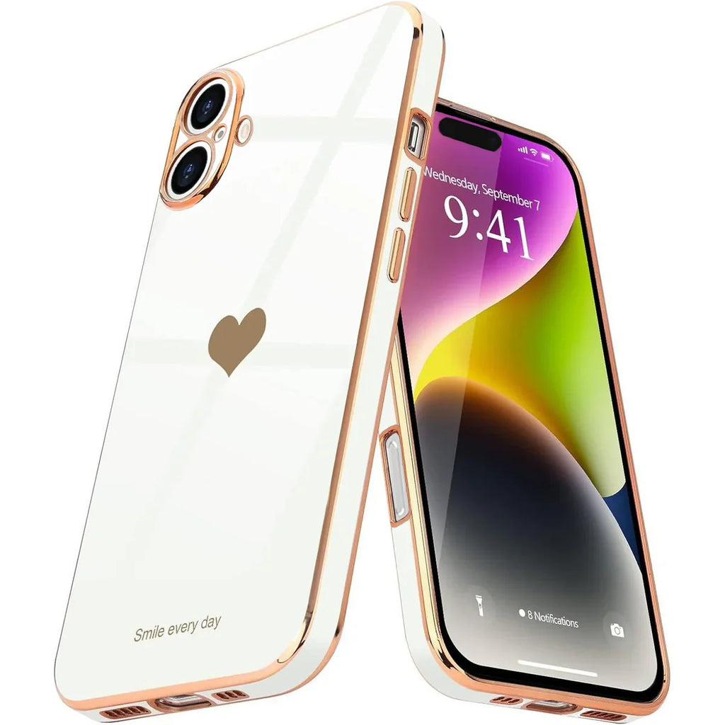 Entronix Apple iPhone 16 Plus Heart Case - [Smile Everyday] Luxury Heart - Entro Retail