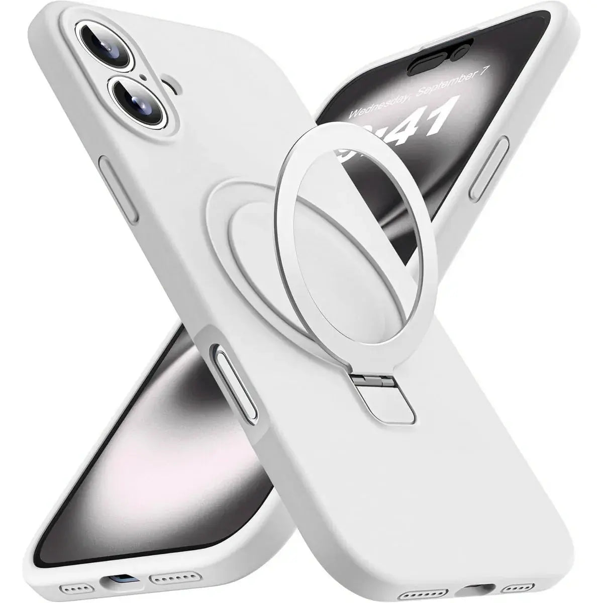 Entronix Silicone Case Designed for Apple iPhone 16 Plus with Stand, Protection Shockproof Dropproof Dustproof Slim Design Phone Cover - Entro Retail