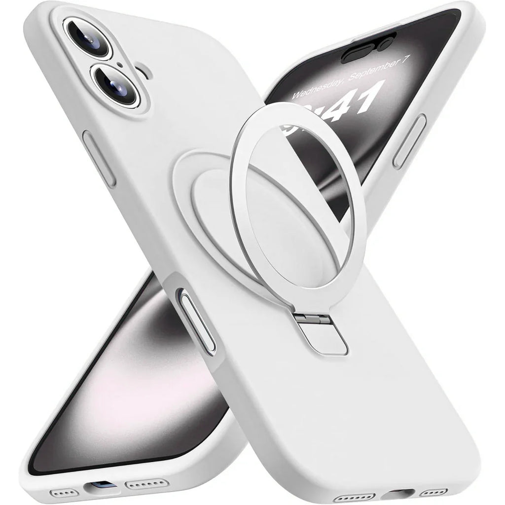 Entronix Silicone Case Designed for Apple iPhone 16 Plus with Stand, Protection Shockproof Dropproof Dustproof Slim Design Phone Cover - Entro Retail