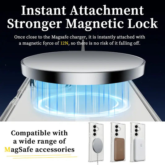 Entronix [Magnetic] Case Compatible with Galaxy Z Fold 7 - [Hard Back] Slim Clear - Entronix