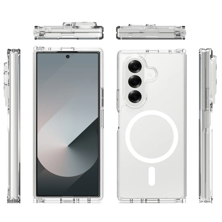 Entronix [Magnetic] Case Compatible with Galaxy Z Fold 7 - [Hard Back] Slim Clear - Entronix