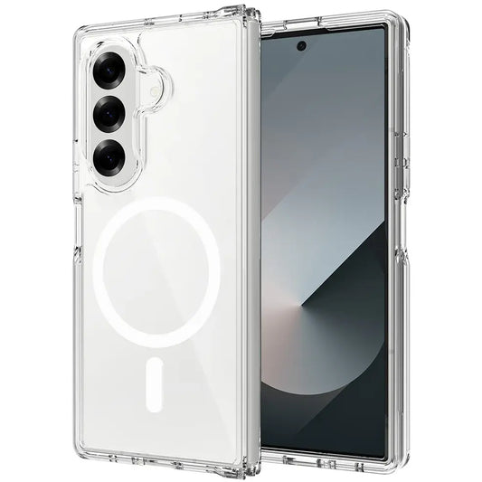 Entronix [Magnetic] Case Compatible with Galaxy Z Fold 7 - [Hard Back] Slim Clear - Entronix